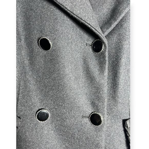Betsey Johnson Charcoal Double-Breasted Pea Coat - Picture 6 of 8